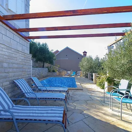 House Side Sunset- Four Bedroom House With Pool And Sea View Prigradica